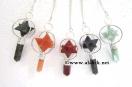 Mix gemstone spinning merkaba pendulums